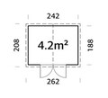 Palmako redskabsrum Elisa 208 x 262 cm